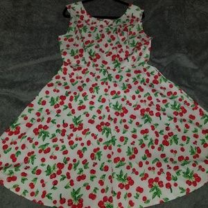 Cherry collared dress sz XL